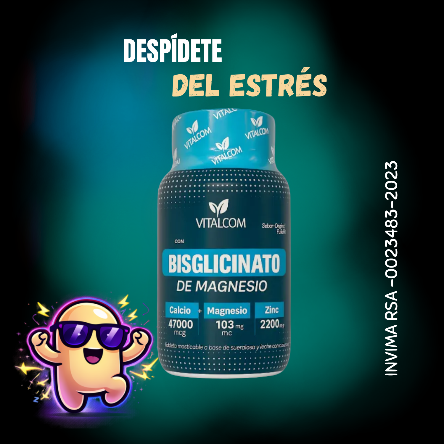 Bisglicinato de Magnesio Vitalcom | Huesos, Músculos e Inmunidad