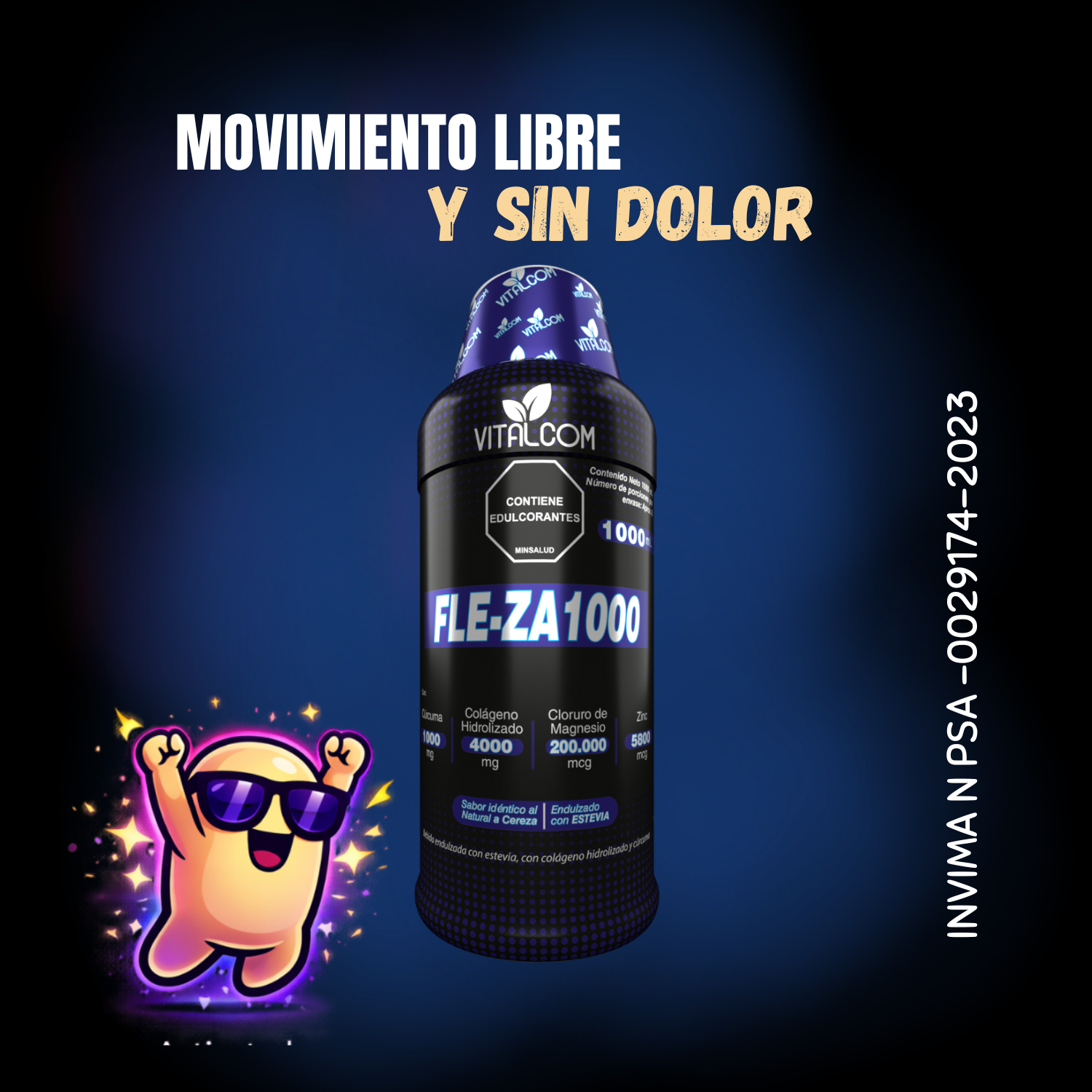 FLE-ZA 1000 VITALCOM – SUPLEMENTO LÍQUIDO ARTICULAR 1000ML